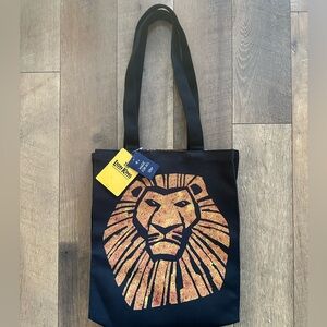 The Lion King The Broadway Musical Stage Pattern Tote Bag NWT